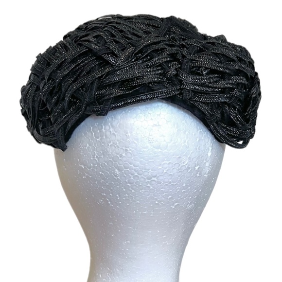 Vintage Mr. Irving Original Black Fascinator Hat main image 2